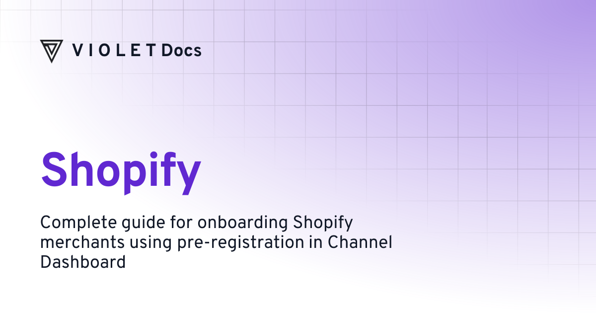 Shopify | V I O L E T Docs